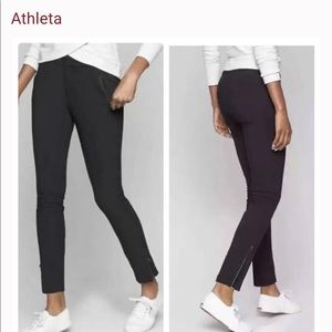 Athleta Wander Stash Skinny Mid Rise Black Pants
